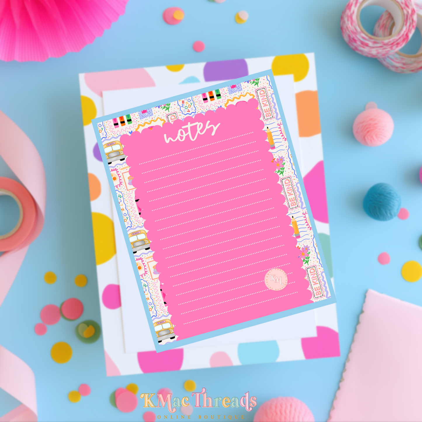 Pink Bus Notepad