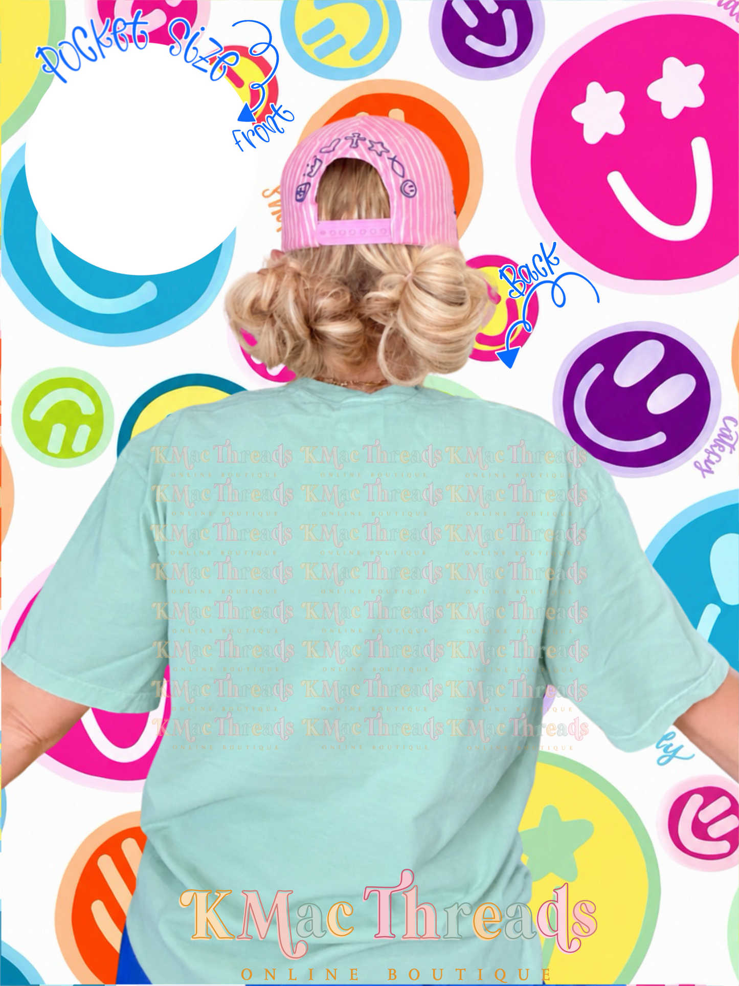 Chalky Mint CC Back Smiley Mock