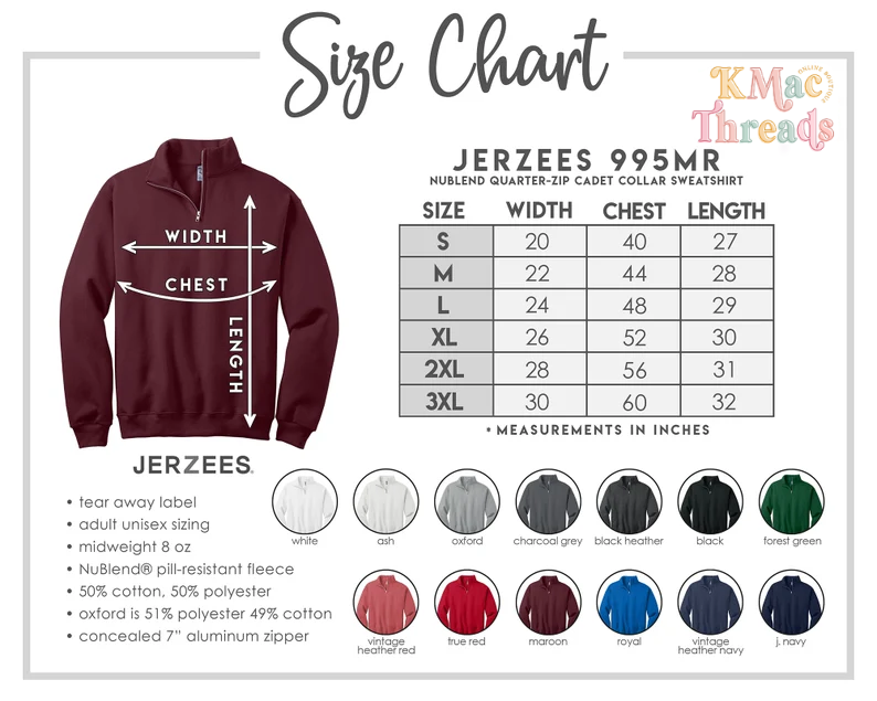 Embroidered Quarter Zip Sweatshirt