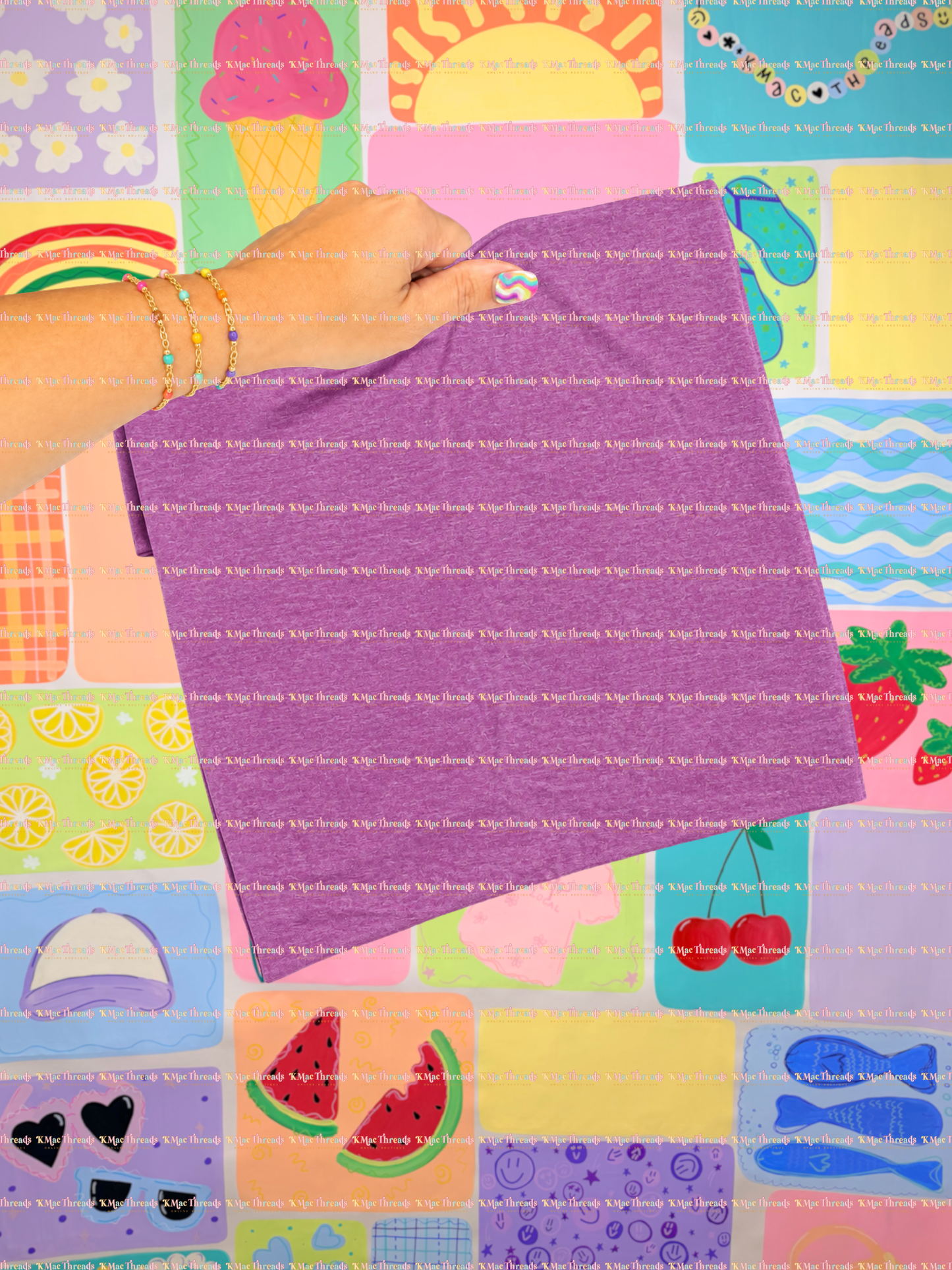 Heather Radiant Orchid Gildan Fun Mock