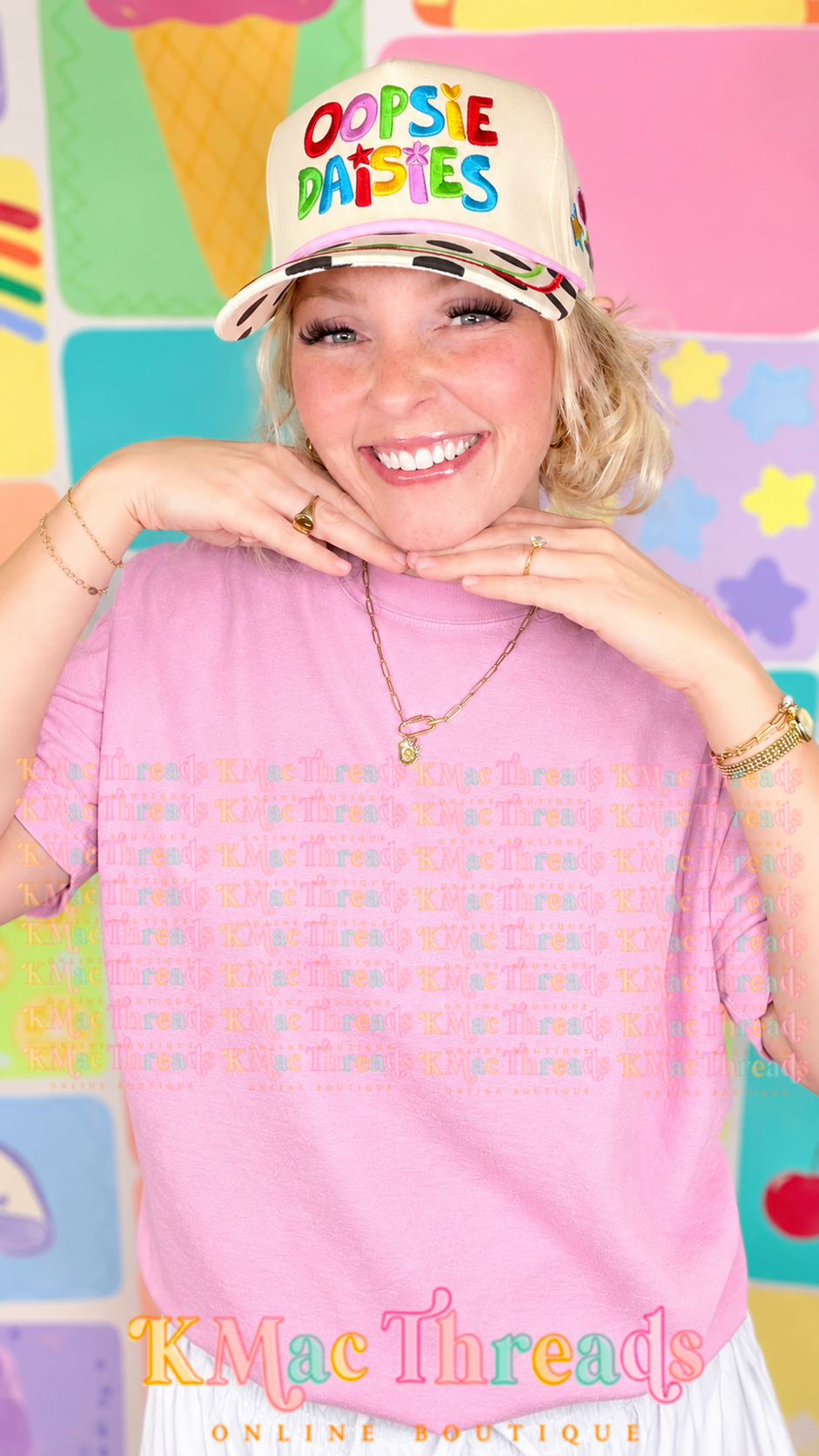 Light Pink Gildan Fun Mock