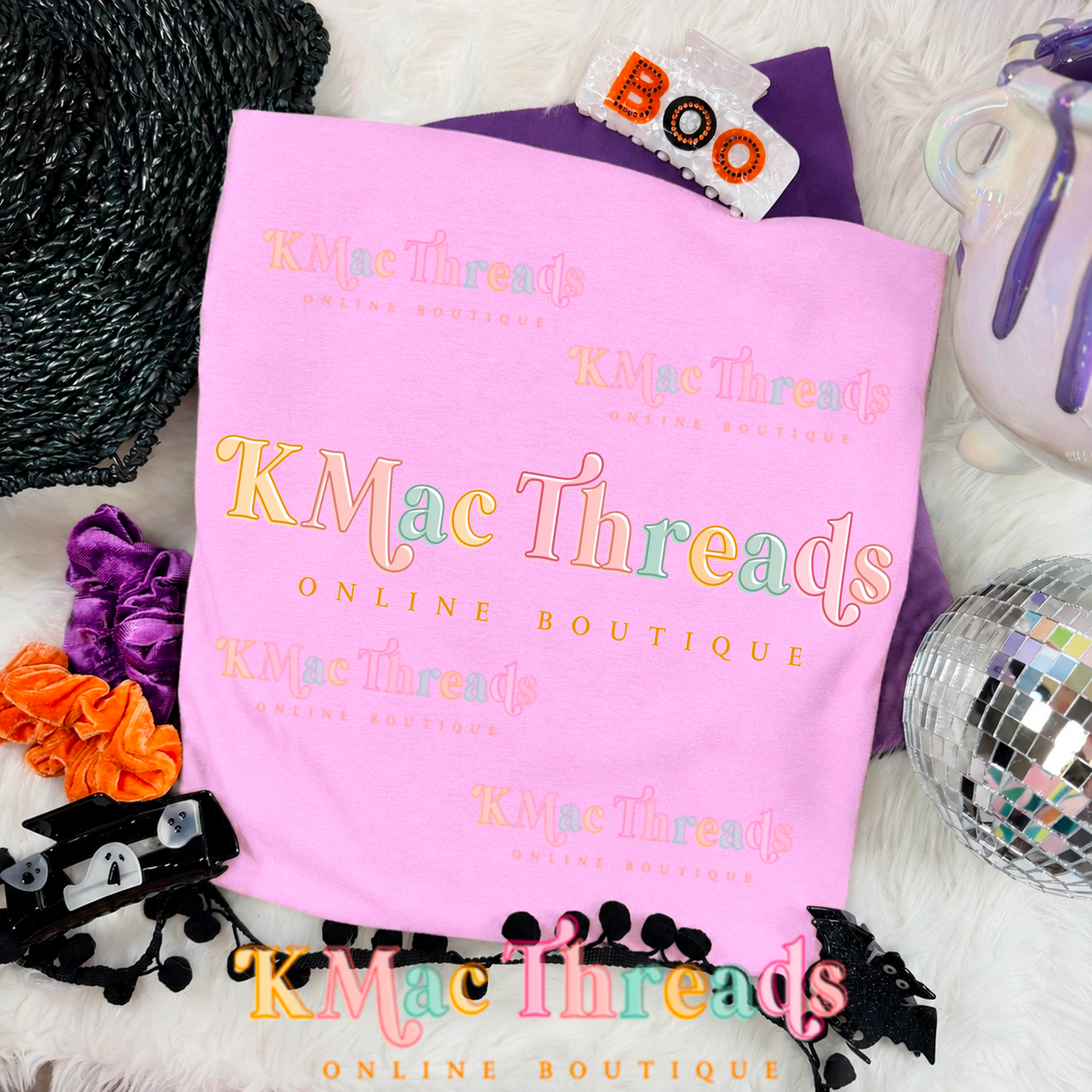 Neon Violet CC Halloween Flatlay Mockup