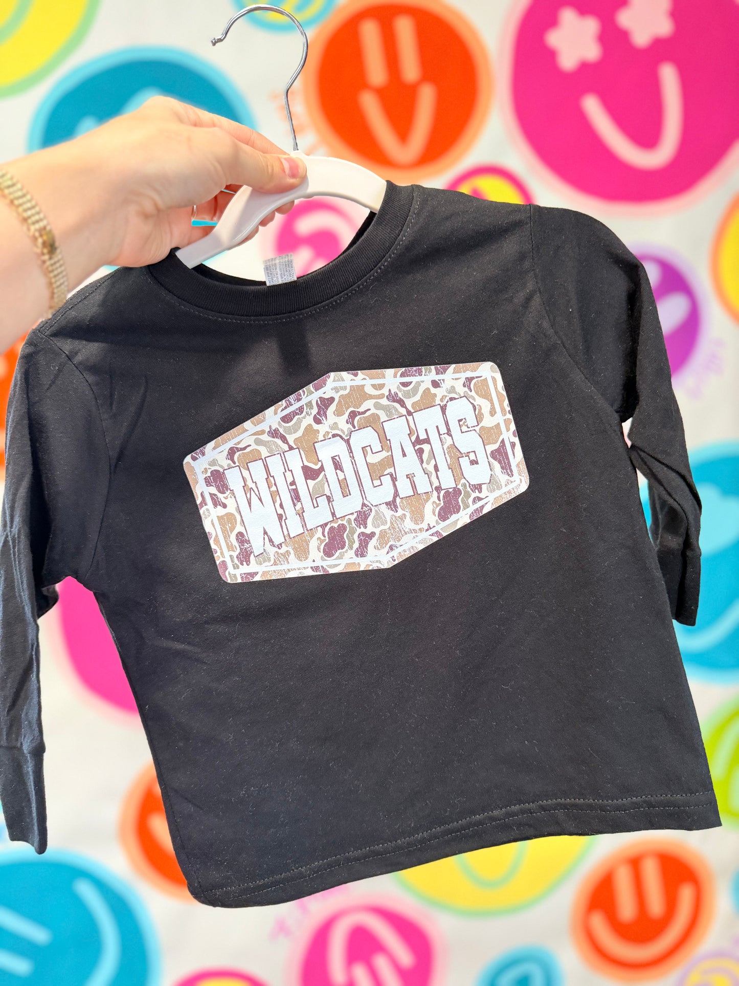 Kids Camo Wildcats Design Longsleeve