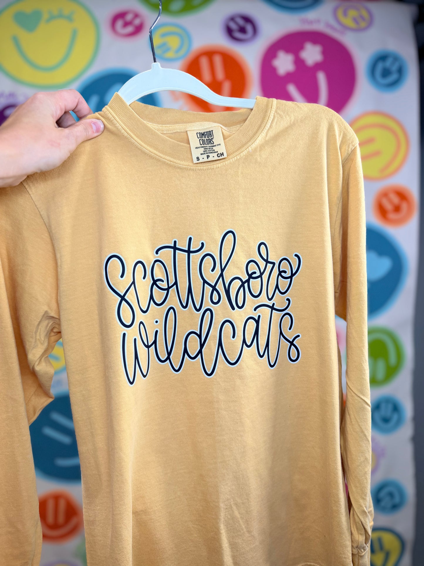 Scottsboro Script Mustard CC Longsleeve