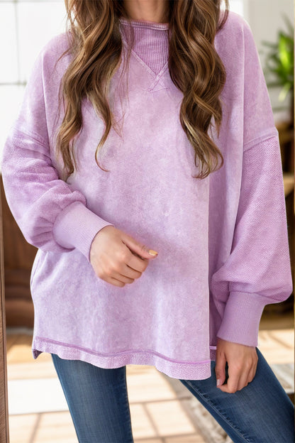 Round Neck Dropped Shoulder Sweatshirt