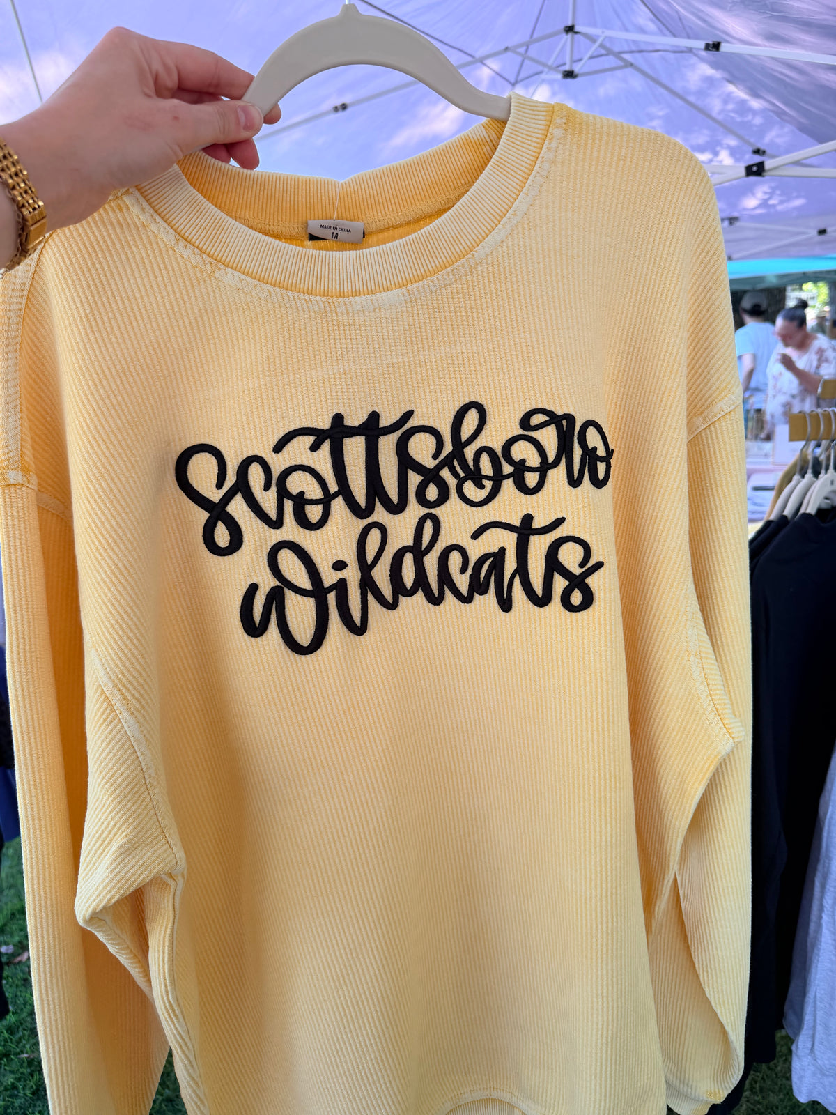 Preorder Gold Embroidered Corded Crew Custom Sweatshirt