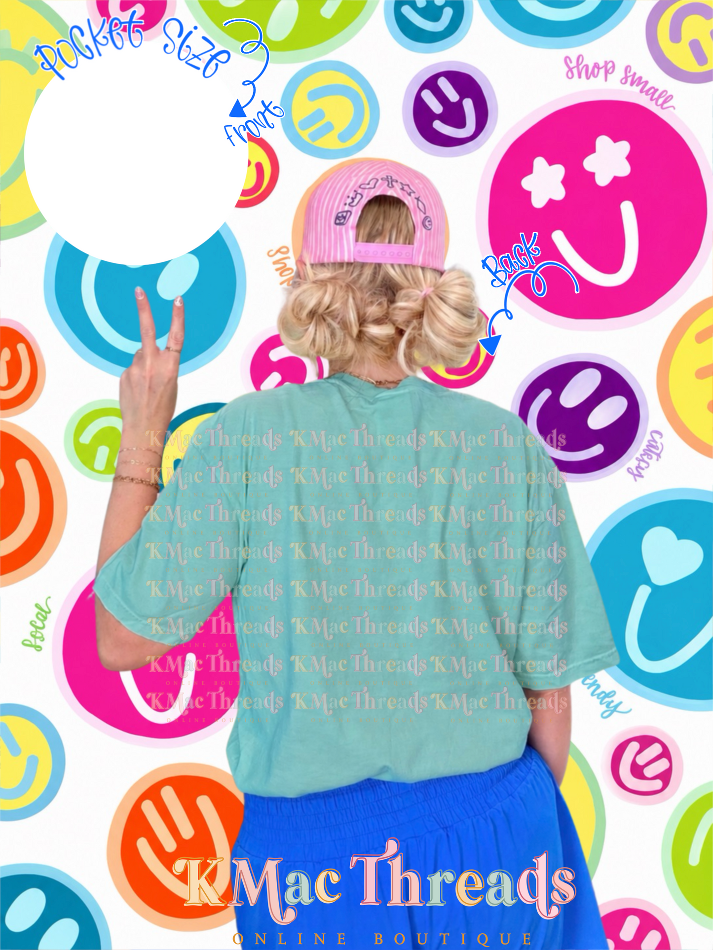 Seafoam CC Back Smiley Mock