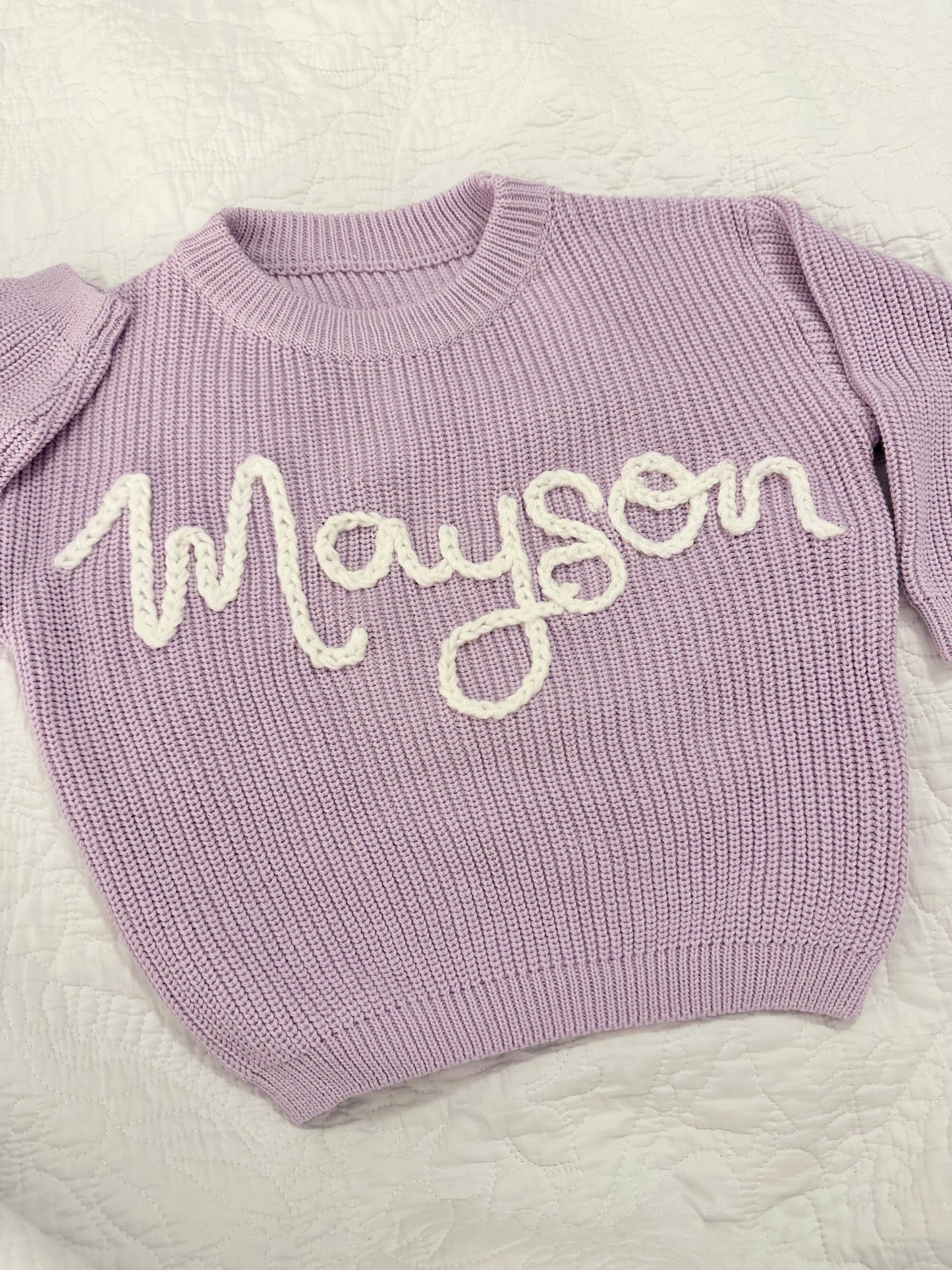 Hand Embroidered Personalized Sweater