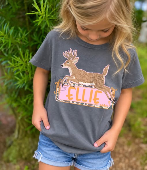 Boy & Girl Deer Name Plate