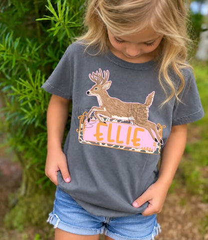 Boy & Girl Deer Name Plate