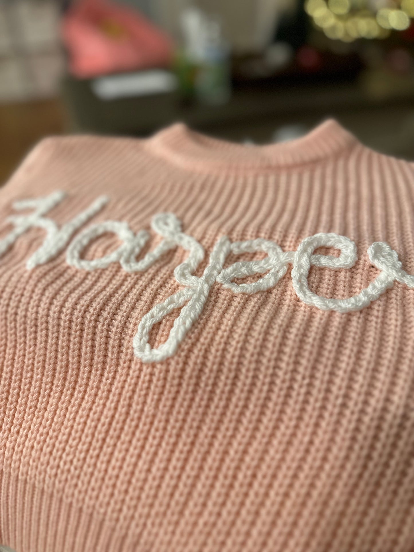 Hand Embroidered Personalized Sweater