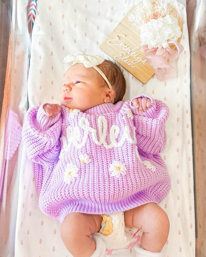 Hand Embroidered Personalized Sweater