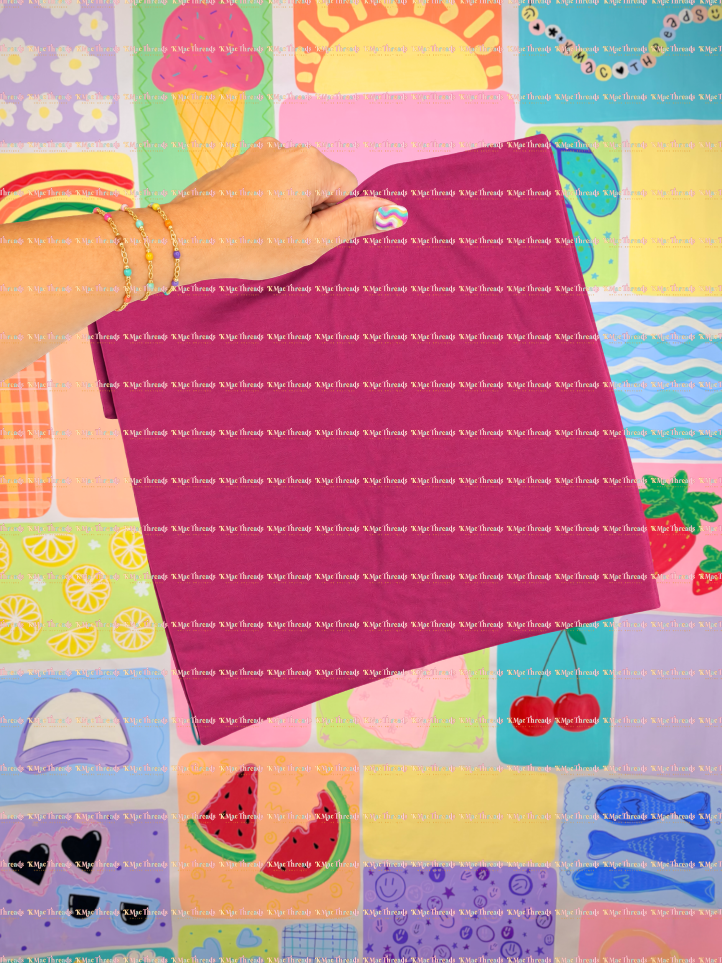 Berry Gildan Fun Mock