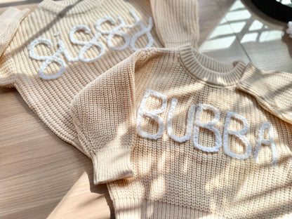 Hand Embroidered Personalized Sweater