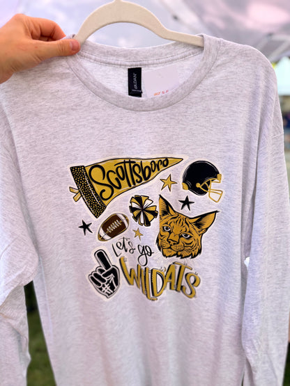 Scottsboro Wildcats Pennant Collage