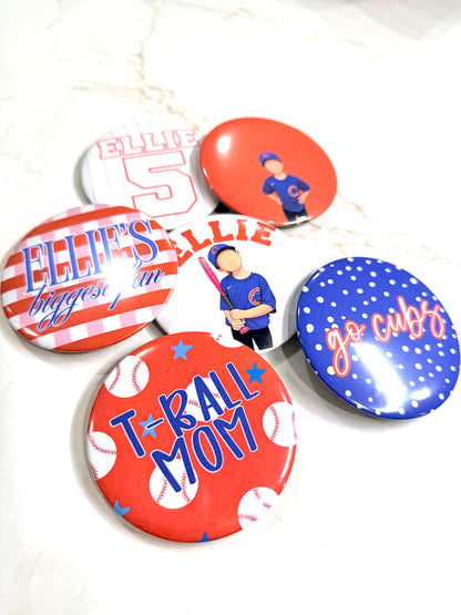 3” Large Custom Buttons