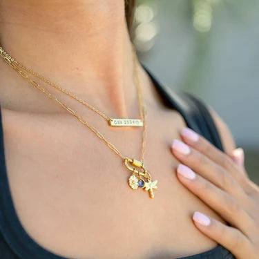 Engraved Bar Necklace