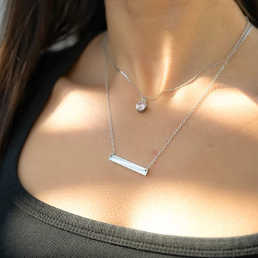 Engraved Bar Necklace