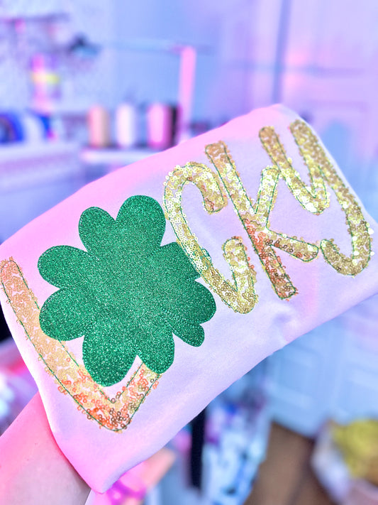 Sequin and Glitter Lucky Embroidery