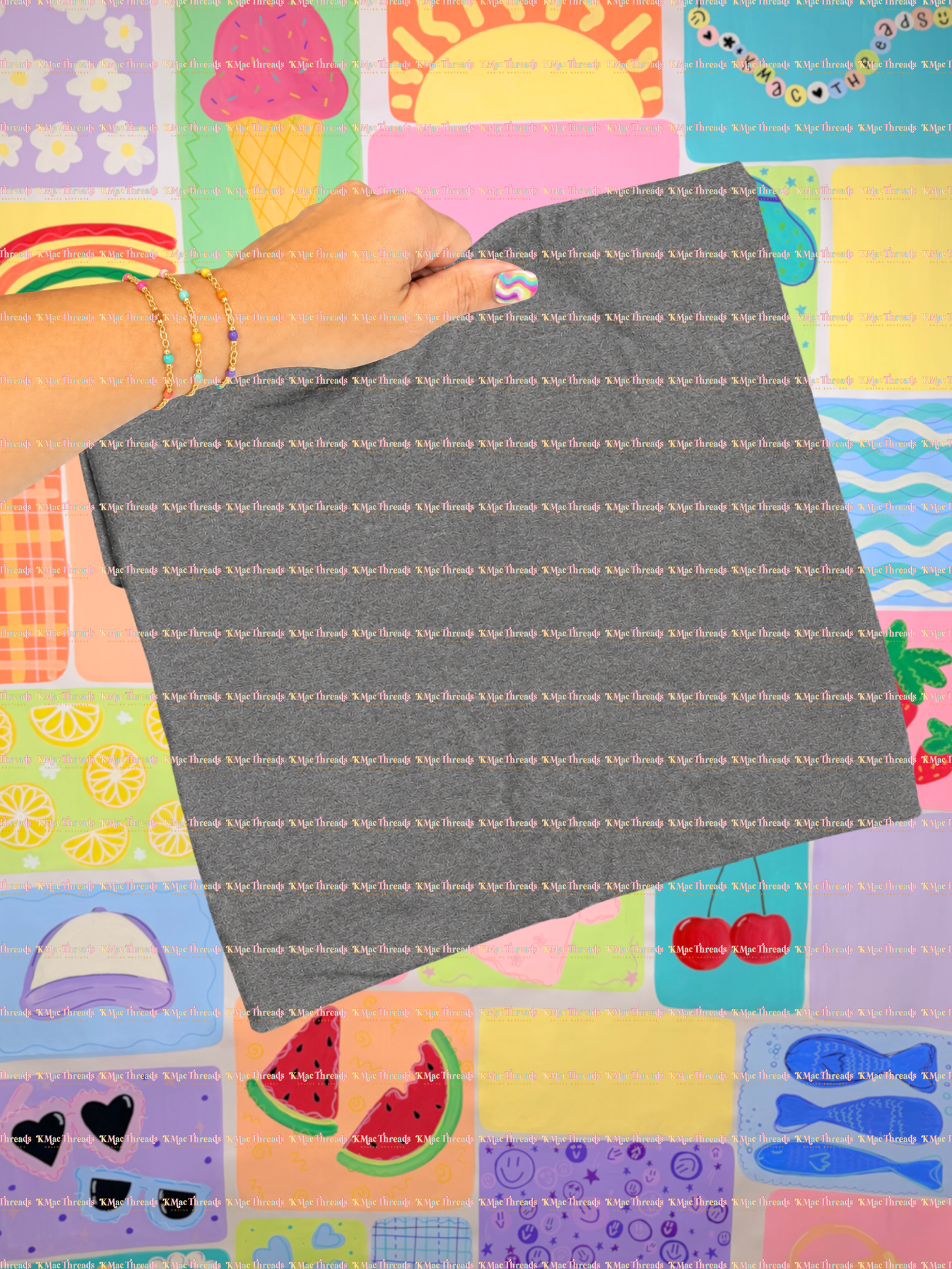 Graphite Heather Gildan Fun Mock
