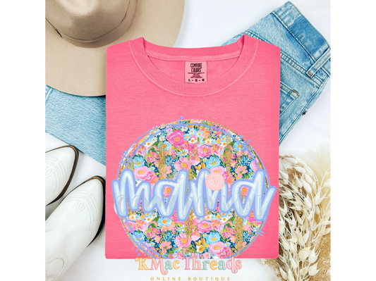 Circle Floral Mama