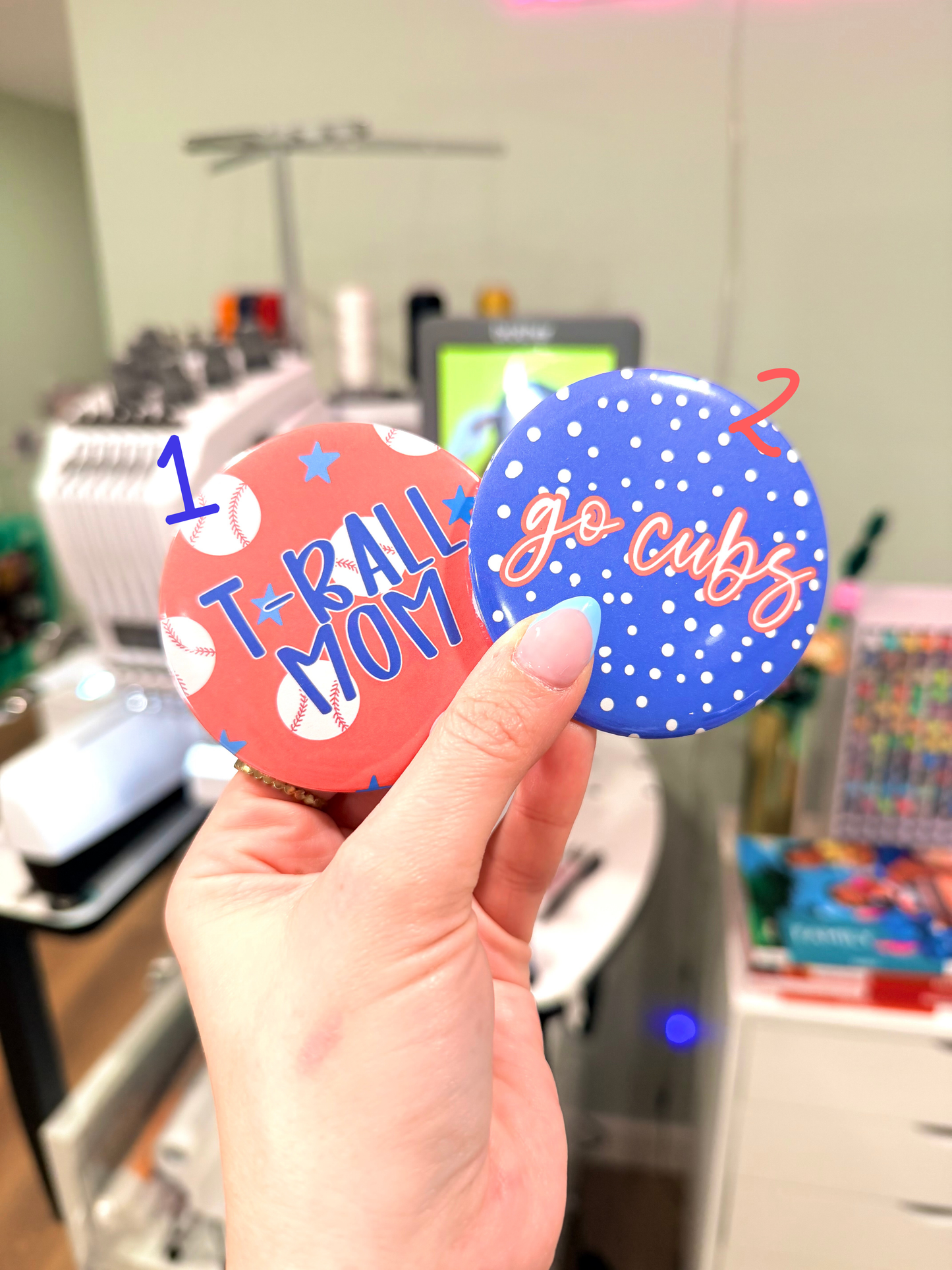3” Large Custom Buttons
