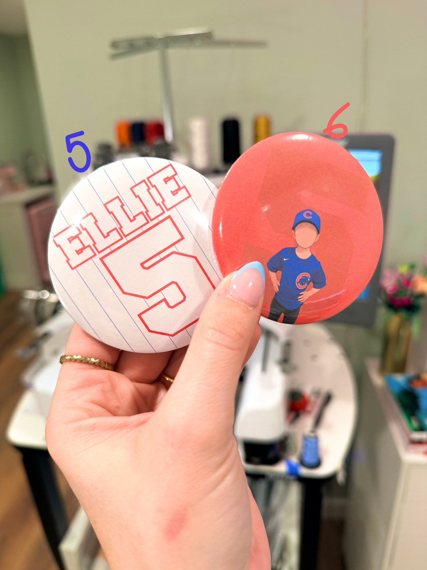3” Large Custom Buttons