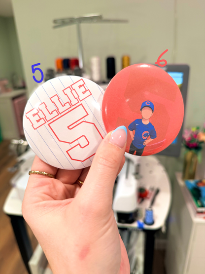 3” Large Custom Buttons