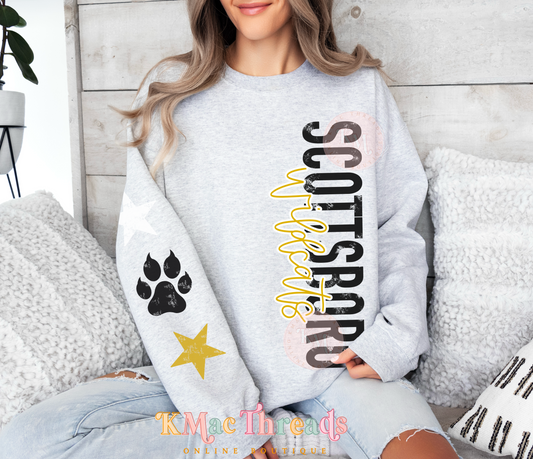 Vertical Cats Design with Sleeve