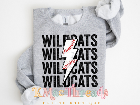 Wildcats Baseball or Softball Bolt