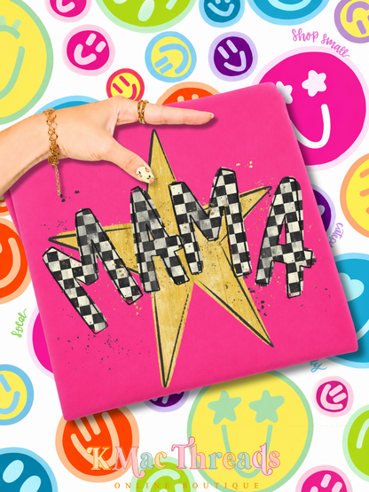 Mama Checkered Star