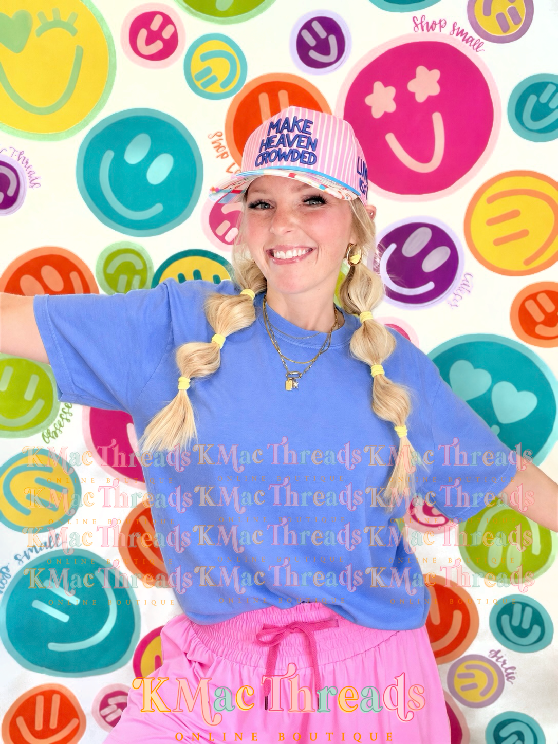 Flo Blue CC Smiley Mock