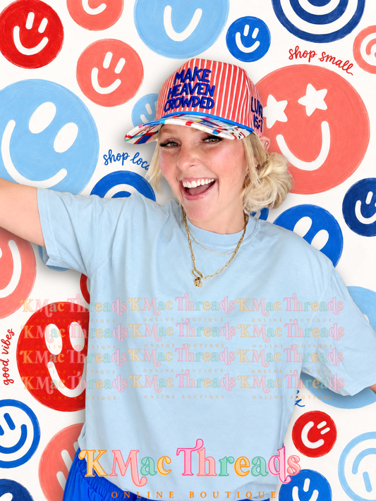 Chambray American CC Smiley Mock