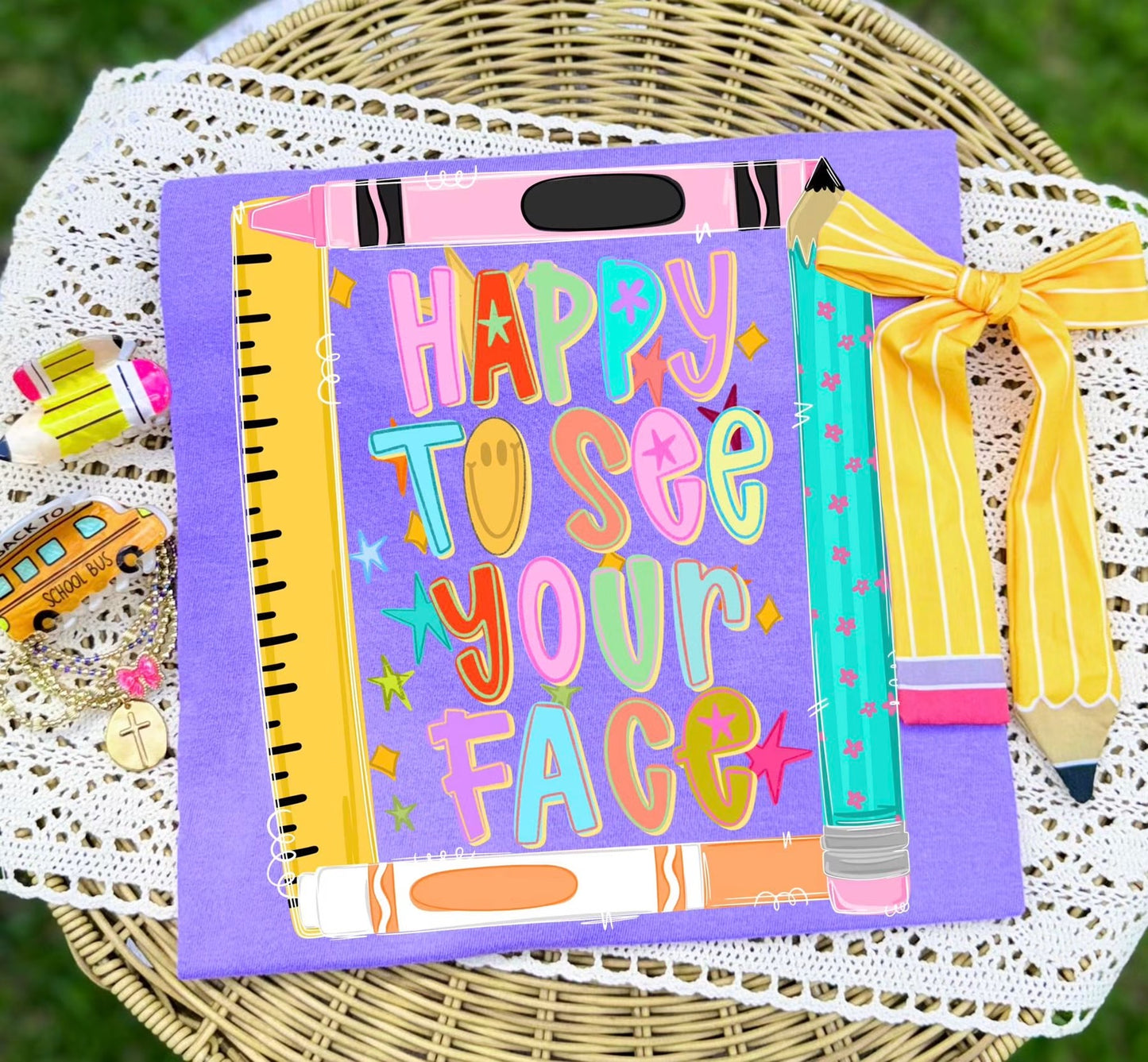 Happy To See Your Face Crayon Frame