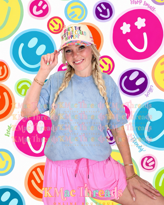 Ocean CC Color Blast Smiley Mock
