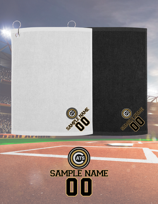 Embroidered Sports Towel With Clip