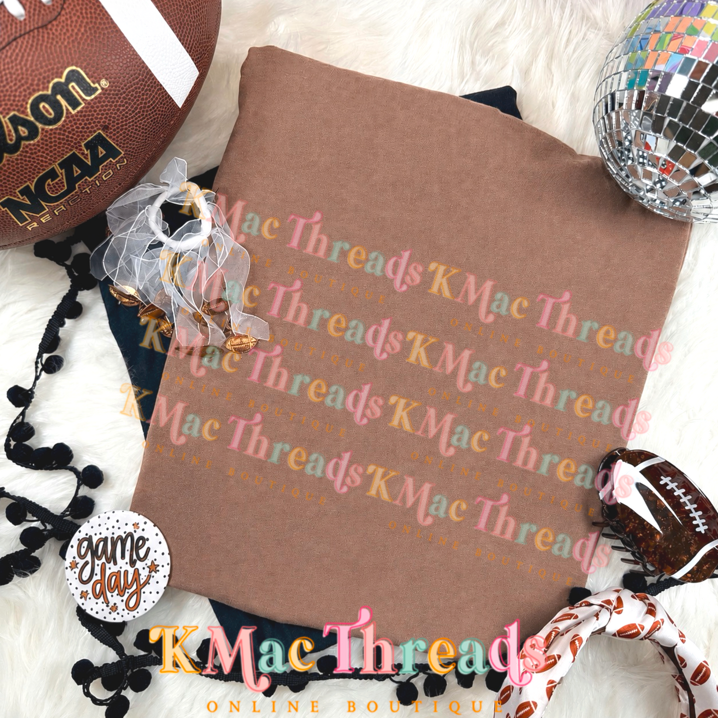 Espresso CC Football Flatlay Mockup
