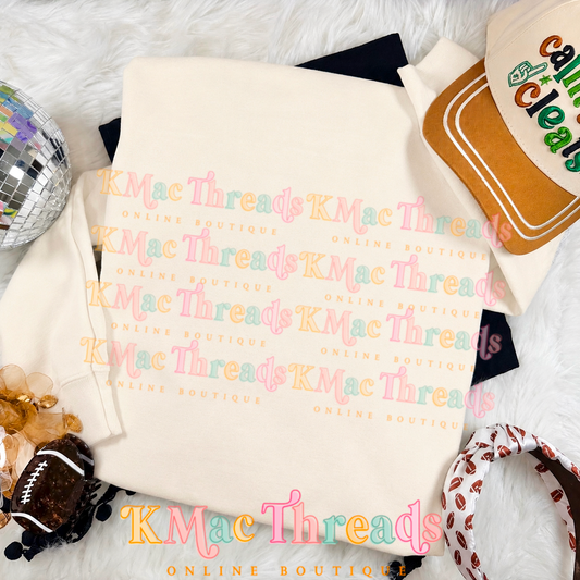 Ivory CC Sweatshirt Football Flatlay Mockup