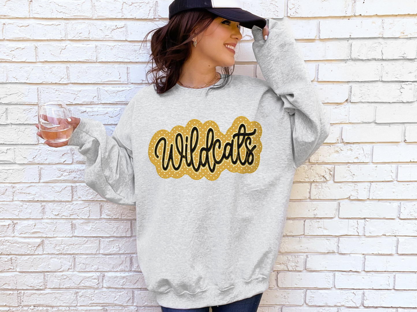 Faux Embroidered Wildcats