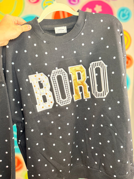Polka Dot Applique Sweatshirt