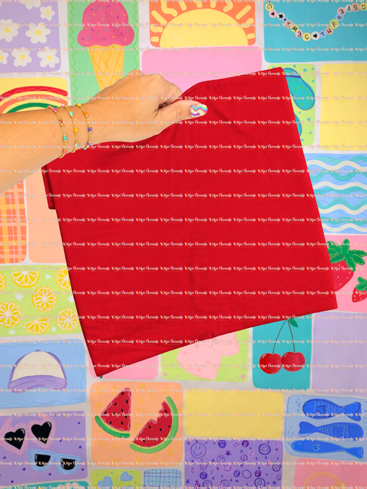 Red Gildan Fun Mock
