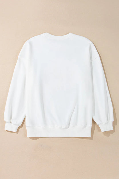 Graphic Round Neck Long Sleeve Sweatshirt