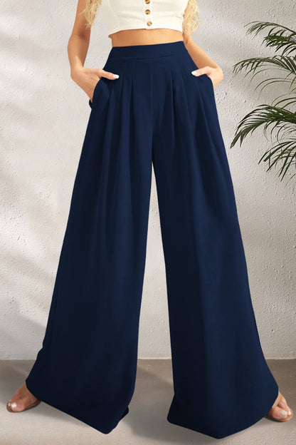 FAM-FAM High Waist Wide Leg Pants